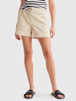 Tommy Hilfiger 1985 Pull On Shorts Dam Beige | 869-YCBMQU