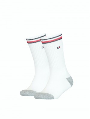 Tommy Hilfiger 2-Pack Sports Strumpor Pojke Vita | 753-PCKBMT