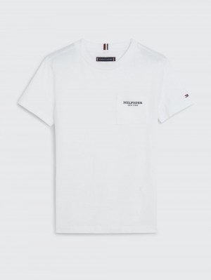 Tommy Hilfiger 3-7 Essential Patch Pocket T-shirt Pojke Vita | 543-DRZIOS