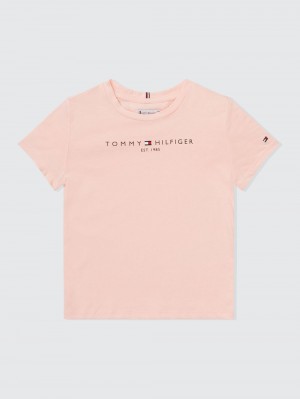 Tommy Hilfiger 3-7 Essential T-shirt Tjej Rosa | 027-EYLBOZ