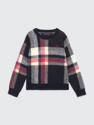 Tommy Hilfiger 3-7 Global Stripe Check Tröjor Pojke Olika Färger | 034-ZLPCYS