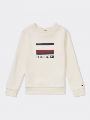 Tommy Hilfiger 3-7 Logo Tröjor Pojke Vita | 850-DSJBKM