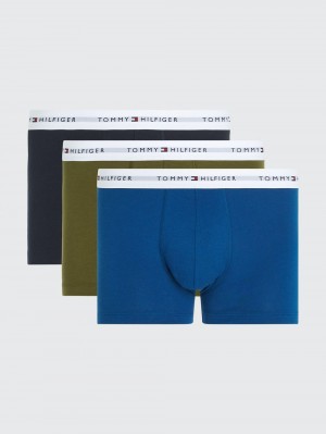 Tommy Hilfiger 3-Pack Logo Trunks Underkläder Herr Olika Färger | 104-ULCYHK