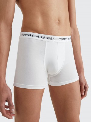 Tommy Hilfiger 3-Pack Logo Waistband Trunks Underkläder Herr Vita | 056-FOYSRP