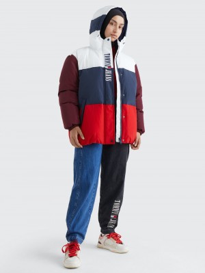 Tommy Hilfiger Archive Colour-Blocked Puffer Jackor Dam Olika Färger | 814-SGYBEZ