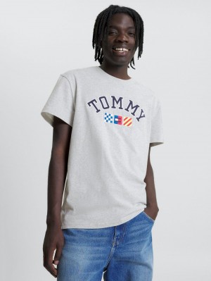 Tommy Hilfiger Archive Logo Relaxed Fit T-shirt Herr Grå | 926-LTQVDP