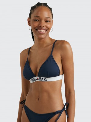 Tommy Hilfiger Archive Triangle Bikini Badkläder Dam Marinblå | 325-VFEOGW