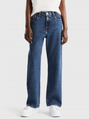 Tommy Hilfiger Betsy Mid Rise Loose Jeans Dam Blå | 028-QAYTZK