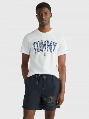 Tommy Hilfiger Camo College T-shirt Herr Vita | 831-CNBMEY