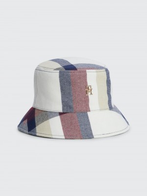 Tommy Hilfiger Check Monogram Bucket Hatt Dam Olika Färger | 520-SGIWCR