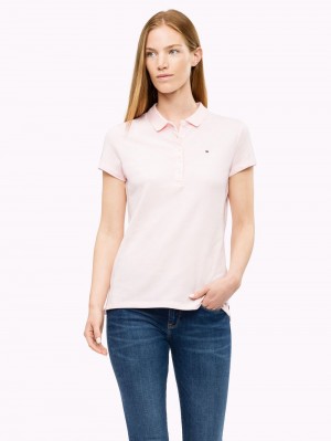 Tommy Hilfiger Chiara Piketröja Dam Rosa | 649-WEIUZC