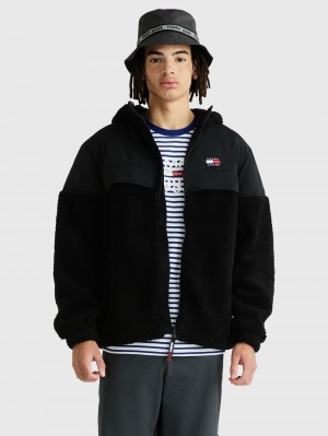 Tommy Hilfiger Chicago Sherpa Mix Jackor Herr Svarta | 347-MBUIDX