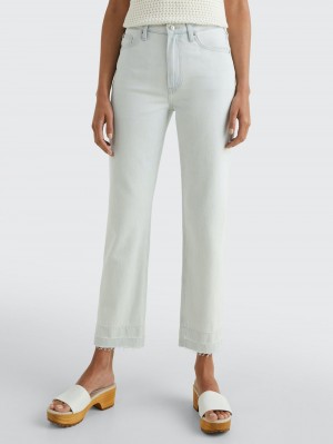 Tommy Hilfiger Classics High Rise Hetero White Jeans Dam Blå | 612-BYVJQL