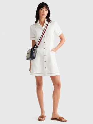 Tommy Hilfiger Coastal Mini Klänning Dam Vita | 130-XYERKD