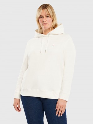 Tommy Hilfiger Curve Regular Hoodie Dam Vita | 143-DSZQOX