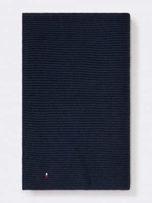 Tommy Hilfiger Essential Stickad Halsduk Dam Marinblå | 307-ATHCMW