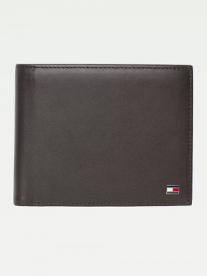 Tommy Hilfiger Eton Bifold Läder Plånbok Herr Bruna | 409-DSAZYN