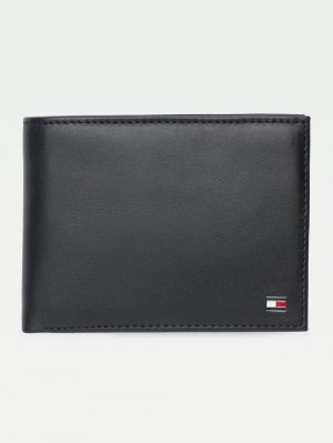 Tommy Hilfiger Eton Flap Coin Plånbok Herr Svarta | 207-FQONDU