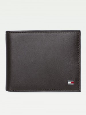 Tommy Hilfiger Eton Small Embossed Bifold Plånbok Herr Bruna | 708-UPZMJS