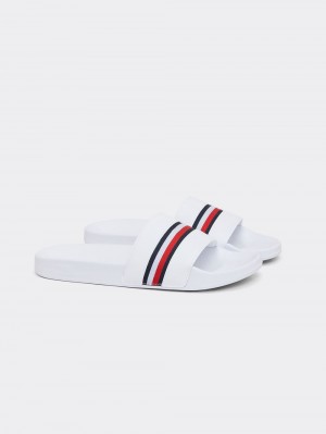 Tommy Hilfiger Global Stripe Badtofflor Dam Vita | 261-WAJGVE