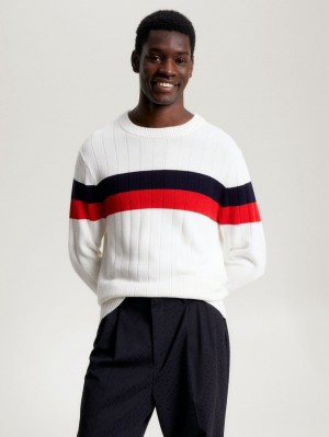 Tommy Hilfiger Global Stripe Relaxed Jumpers Herr Olika Färger | 945-VCRSGI