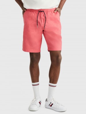 Tommy Hilfiger Harlem Drawstring Midja Relaxed Fit Shorts Herr Rosa | 126-GNHTWQ