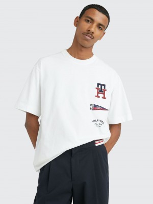 Tommy Hilfiger Icons Archive Fit Logo T-shirt Herr Vita | 316-YVAZIE