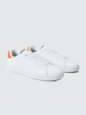 Tommy Hilfiger Läder Cupsole Court Sneakers Herr Vita | 312-MCBHUY