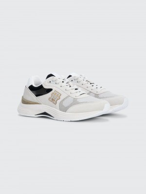 Tommy Hilfiger Modern Prep Monogram Runner Sneakers Herr Grå | 718-QPOVRG