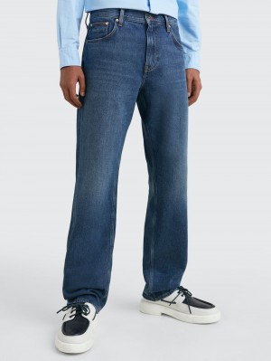 Tommy Hilfiger Moore Tapered Hemp Jeans Herr Indigo | 864-DBNUWS