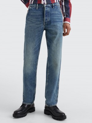 Tommy Hilfiger Moore Tapered Jeans Herr Indigo | 703-OSGJEN