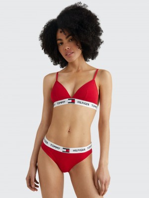 Tommy Hilfiger Organic Bomull Blend Waistband Briefs Underkläder Dam Röda | 145-ZAFBKX