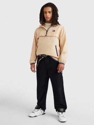 Tommy Hilfiger Packable Popover Chicago Windbreaker Jackor Herr Beige | 921-BXVOPW