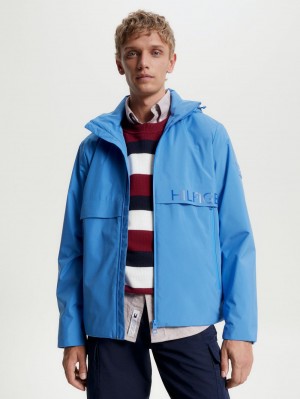 Tommy Hilfiger Protect Hooded Zip-Thru Sail Jackor Herr Blå | 652-MTLYBF