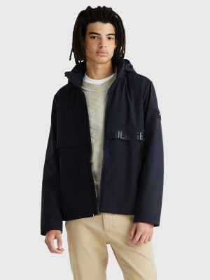 Tommy Hilfiger Protect Hooded Zip-Thru Sail Jackor Herr Blå | 326-VUJHAI