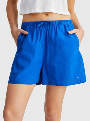 Tommy Hilfiger Pyjama Shorts Dam Blå | 483-WPZFBL