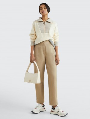 Tommy Hilfiger Relaxed Fit Balloon Byxor Dam Beige | 689-KUMSVE