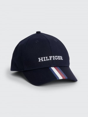 Tommy Hilfiger Signature Baseball Kepsar Tjej Marinblå | 572-JIKEAU