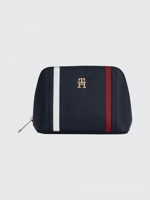 Tommy Hilfiger Signature Monogram Wash Väskor Dam Blå | 187-YTBRQL