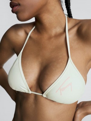 Tommy Hilfiger Signature Triangle Bikini Badkläder Dam Mintgröna | 426-KFNHPC