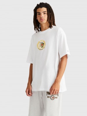 Tommy Hilfiger Skate Luxe T-shirt Herr Vita | 358-RVFHBG