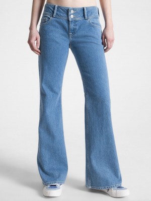 Tommy Hilfiger Sophie Low Rise Flared Jeans Dam Blå | 371-YMVSNB