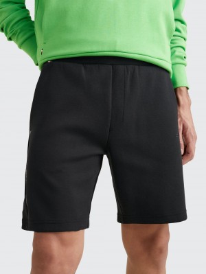 Tommy Hilfiger Sport Tonal Logo Sweat Shorts Herr Svarta | 941-WFAGVR