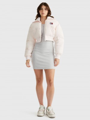 Tommy Hilfiger Ultra Crop Puffer Jackor Dam Rosa | 061-IGDMZP