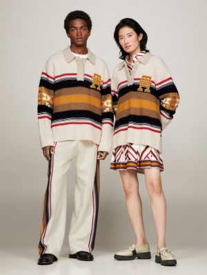 Tommy Hilfiger X Pendleton Valley Stripe Rugby Jumpers Dam Vita | 810-SRAEKY