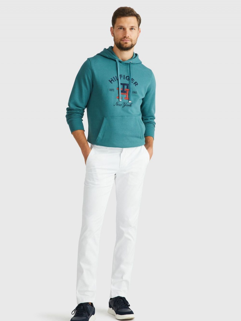 Tommy Hilfiger 1985 Essential Bleecker Slim Fit Byxor Herr Vita | 851-LYZIWD