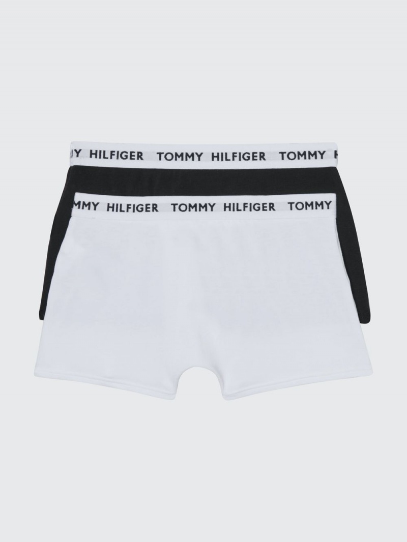 Tommy Hilfiger 2-Pack 1985 Kollektion Jersey Trunks Underkläder Pojke Vita Svarta | 146-SBGVAW