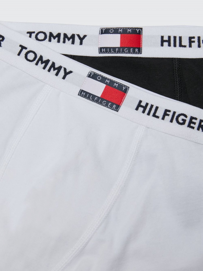 Tommy Hilfiger 2-Pack 1985 Kollektion Jersey Trunks Underkläder Pojke Vita Svarta | 146-SBGVAW