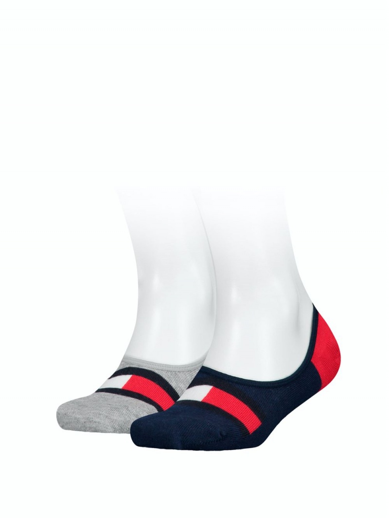 Tommy Hilfiger 2-Pack Footie Strumpor Tjej Marinblå | 180-ZKGEQX