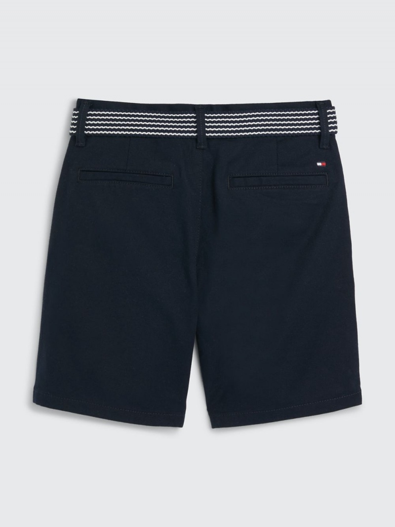 Tommy Hilfiger 3-7 Essential Belted Chino Shorts Pojke Marinblå | 921-WYNPCJ